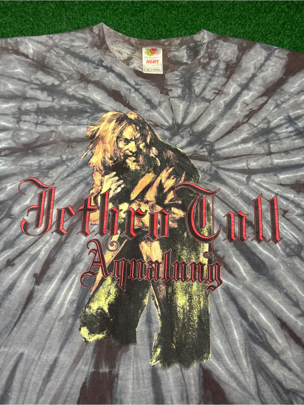 Jethro Tull Aqualung T Shirt Vintage Y2K Gray Tie Dye Rock Band Shirt - Picture 2 of 6